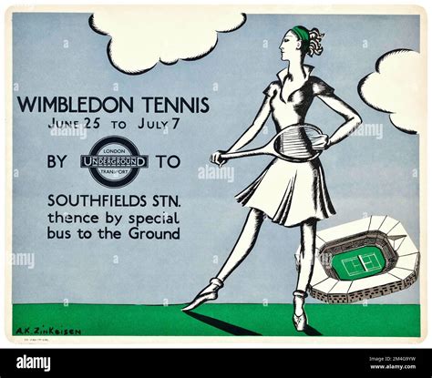 London Underground Poster Wimbledon Hi Res Stock Photography And Images