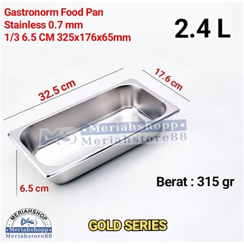 Jual Food Pan Stainless 1 3 X 6 5 Cm 2400ml 2 4 L Premium Tebal 0 7mm