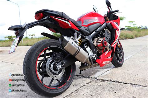 Honda CBR650R độ pô Akrapovic 47 titan cao cấp côt inox full system