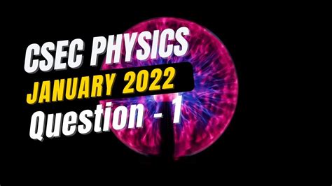 CSEC Physics January 2022 Past Paper Solution Question 1 Pressure