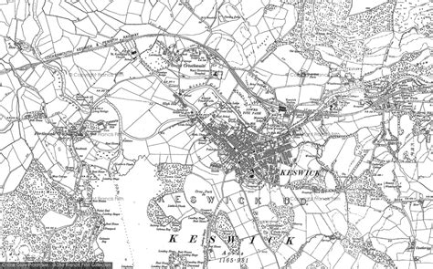 Historic Ordnance Survey Map Of Keswick 1898