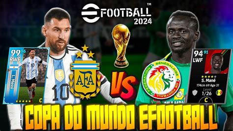 ARGENTINA X SENEGAL COPA DO MUNDO NO EFOOTBALL 2024 MOBILE 5