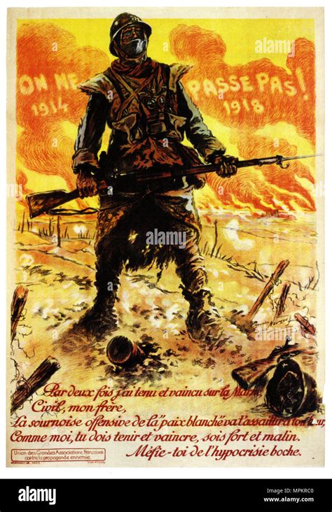 Il Francese Della Prima Guerra Mondiale La Propaganda Vintage Poster