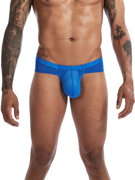 Men S Briefs Low Rise Bulge Pouch Thong T Back G String Bikini