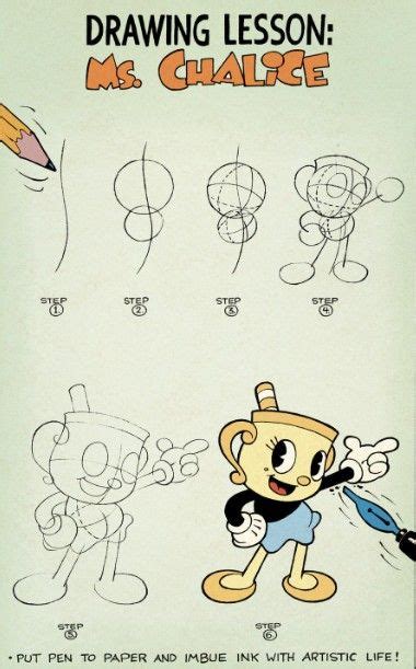 How To Draw Cuphead From Cuphead Printable Drawing Sheet By