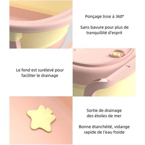 Baignoire pliable bébé pliante évolutive Oreiller Tapis coussin de