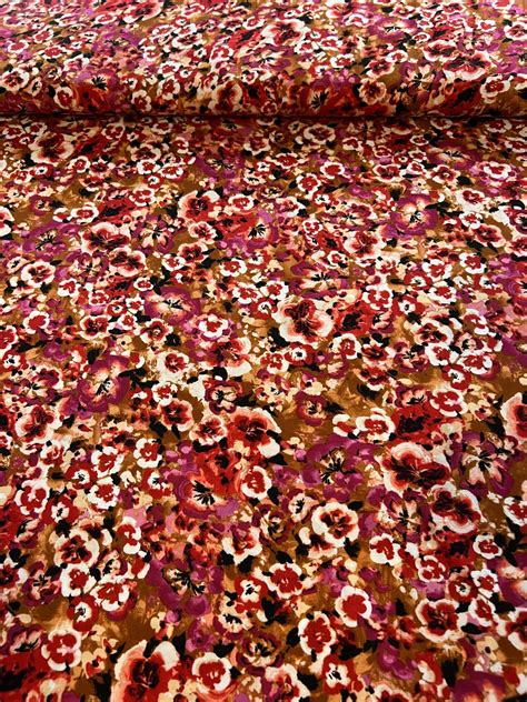 Viscose Chally Flowers Stofrullen