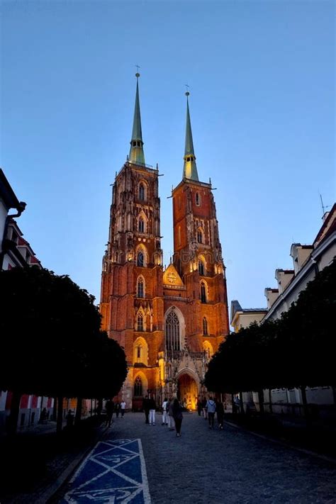 Wroclaw Poland August 17 2022 Cathedral In Wroclaw At Night