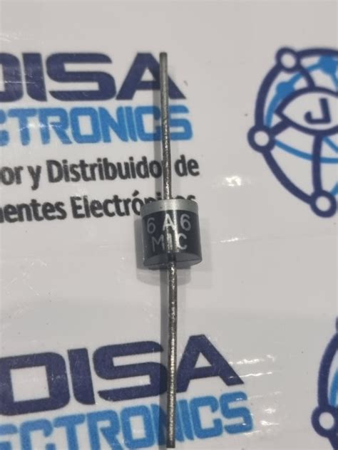 6A6 DIODO RECTIFICADOR 6A 600V JOISA ELECTRONICS