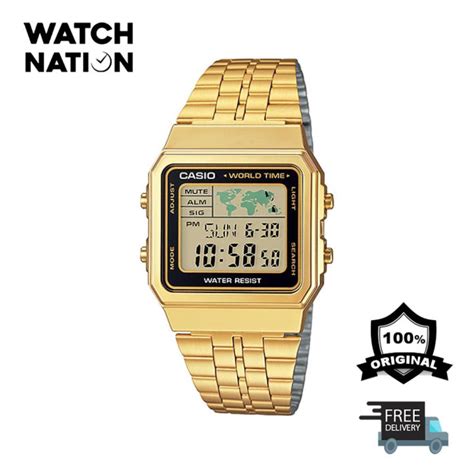 Casio General A500wga 1df Digital Quartz Gold Stainless Steel Unisex Watch Lazada