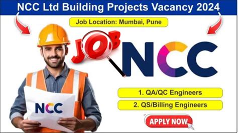 Ncc Limited Urgent Hiring 2024 For Qaqc Engineer Construction Job