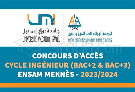 Concours Cycle D Ing Nieur De L Ensam Mekn S Rayti