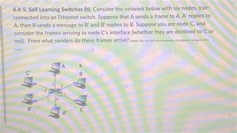 Solved 6 4 5 Self Learning Switches B Consider The Chegg