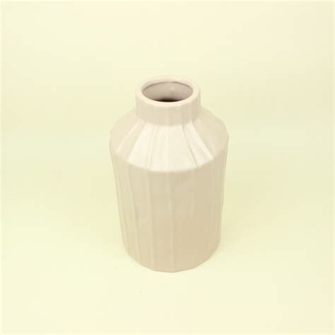 Loja Sant Anna Vaso Garrafa Nude Friso em Cerâmica