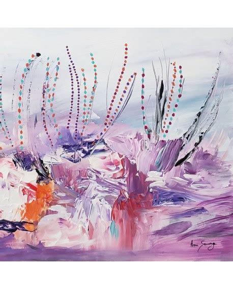 Tableau Abstrait Contemporain Violet Peint L Acrylique Par L Artiste