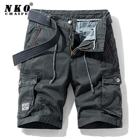 CHAIFENKO pantalones cortos de algodón para hombre Shorts militares