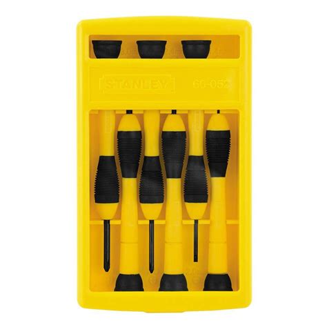 Stanley Precision Screwdriver Set 6 Piece 66 052 The Home Depot