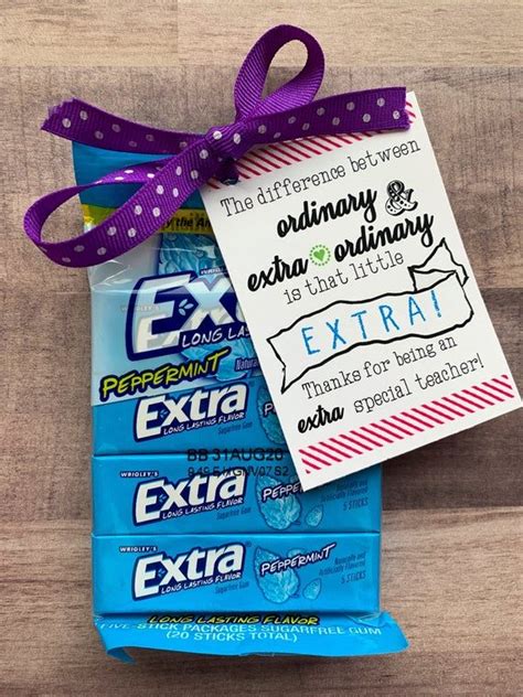 Teacher Appreciation Extra Gum Printable Free