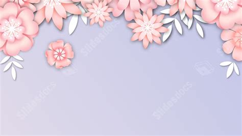 Fondo Flores Pastel Naturaleza Corte De Papel Rosa para Power Point y ...