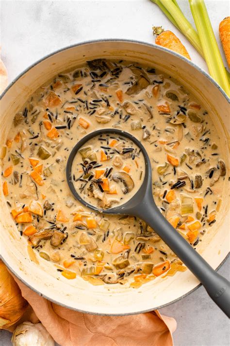 Creamy Wild Rice Mushroom Soup Vegan From My Bowl