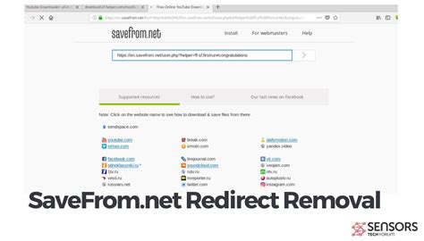 savefromnet redirect   remove