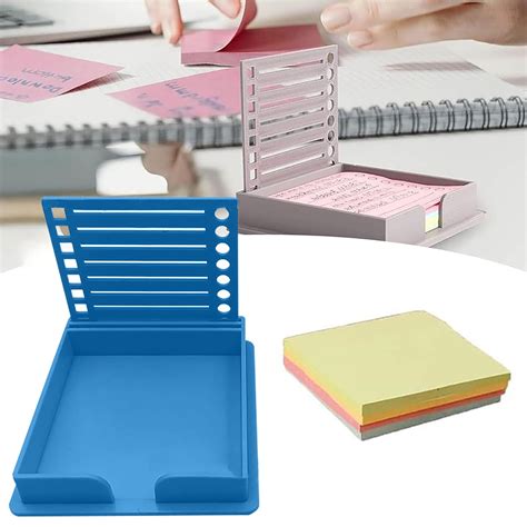 Sticky Note Holder With Stencil Sticky Note Dispenser Compatible With