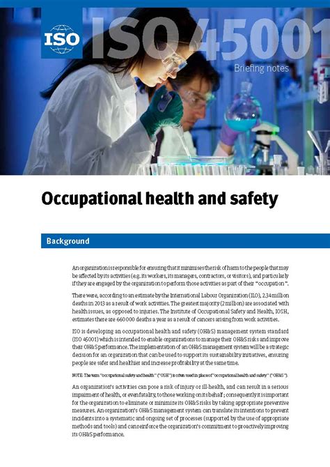 Iso Occupational Health And Safety