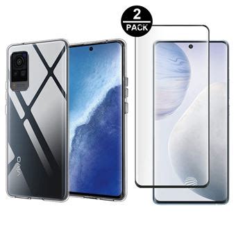 Coque de protection transparente et 2 Verres trempés 3D pour Vivo X60