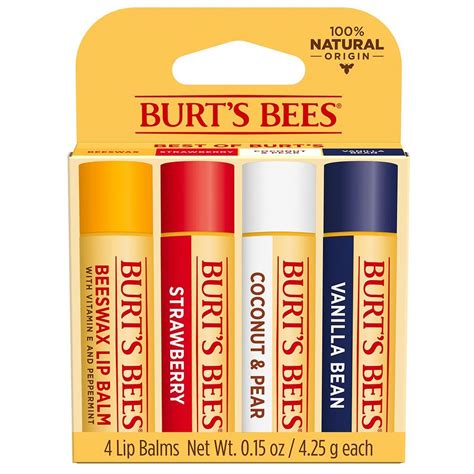 Burt S Bees Best Of Burt S Lip Balm Pack Beeswax Strawberry Coconut