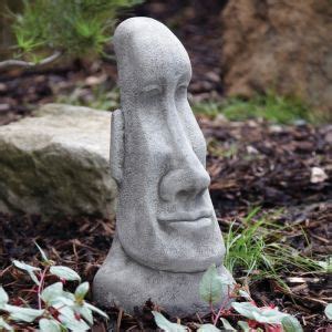 Female Easter Island Head Stone Garden Ornament