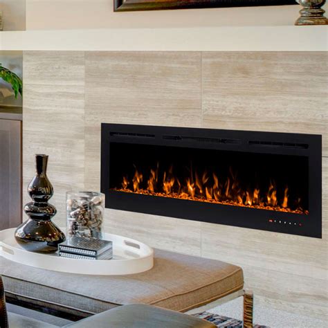 Modern Flames Challenger 50'' Wall Mount / Recessed Linear Electric ...