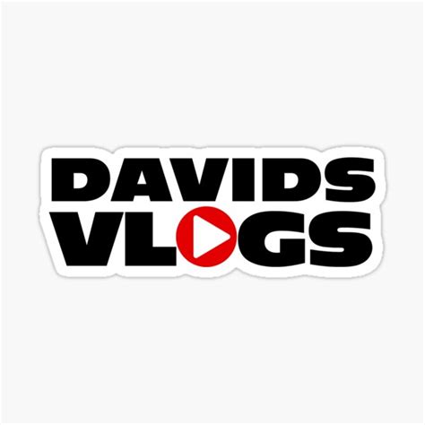 "Davids Vlogs" Sticker for Sale by Bridie96 | Redbubble