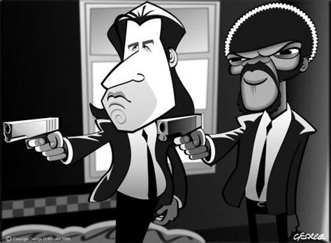 Pulp Fiction By spot_on_george | Famous People Cartoon | TOONPOOL