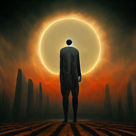 Man Alone In A Vast Space Dark Hyper Realistic Midjourney