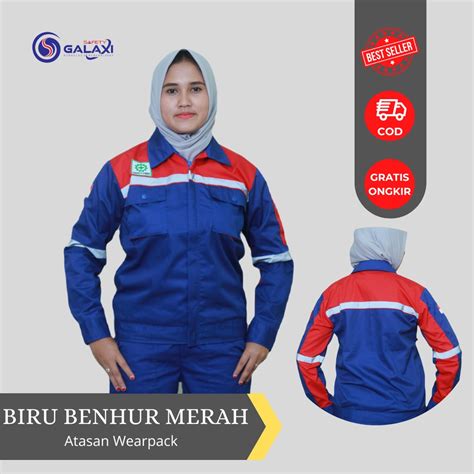 Jual Wearpack Atasan Kemeja Baju Kerja Lapangan Warna BENHUR MERAH