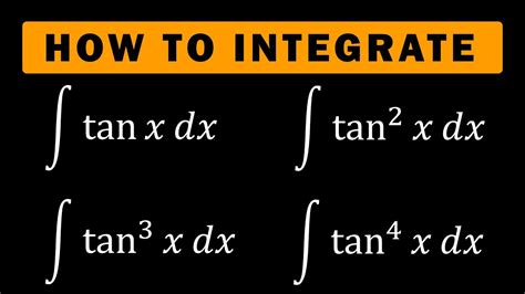 The Integral Of Tanx Tan2x Tan3x Tan4x Youtube