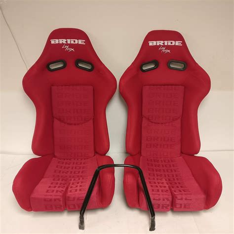 Bride Carbon Kevlar Red Cloth Low Max Reclinable Bucket Racing Seat