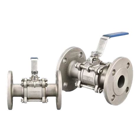 Pc Split Body Stainless Steel Cf M Flanged Floating Ball Valve With