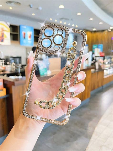 Clear Gold Phone Case With Chain Hand Strap Walmart