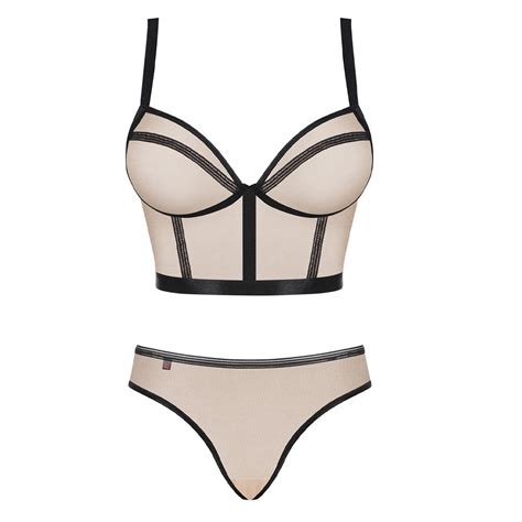 Køb Obsessive Nudelia BH Sæt Nude her
