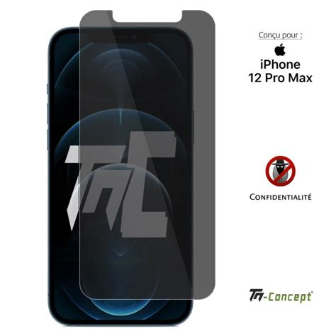 Verre Tremp Teint Anti Espions Pour Iphone Pro Max Tm Concept