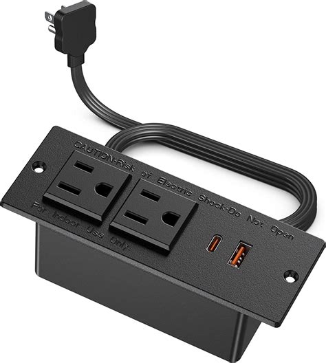 Amazon W Usb C Recessed Power Strip Ultra Thin Flat Plug Power