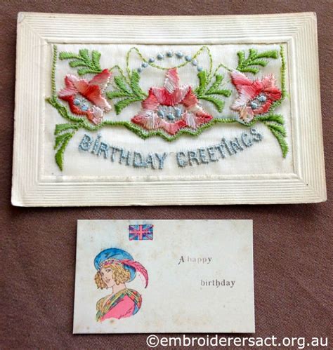 WW1 Silk Postcards – Embroiderers' Guild ACT