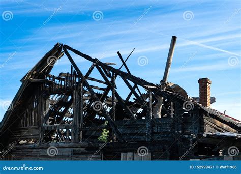 Burned Down House Roof, Home Insurance, Burned Down House Royalty-Free Stock Photography ...