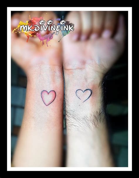 Heart tattoo, Couple tattoo, Tattoo for couple, Heart, Colourful tattoo ...