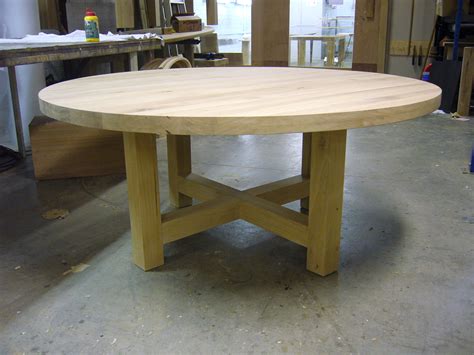 Ronde Tafel Eikenhout 4 Poten Te Boveldt Meubelmakerij Interieurbouw