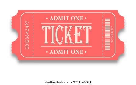 Ticket Vector Illustration White Background Stock Vector Royalty Free