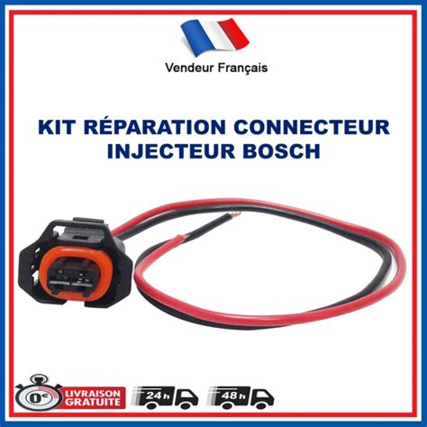 PRISE FICHE FAISCEAU Electrique Injecteur Bosch Connectique Pour Toutes