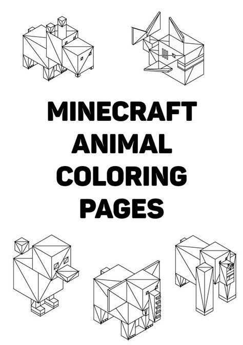 12 free printable Minecraft animal coloring pages - ESL Vault