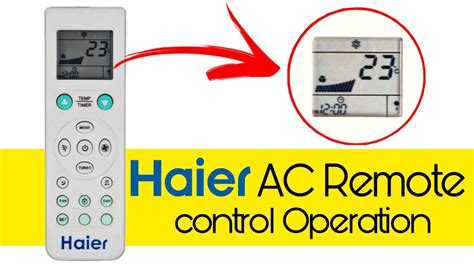 Haier Ac Remote Control Operation Haier Ac Remote Functions Haier